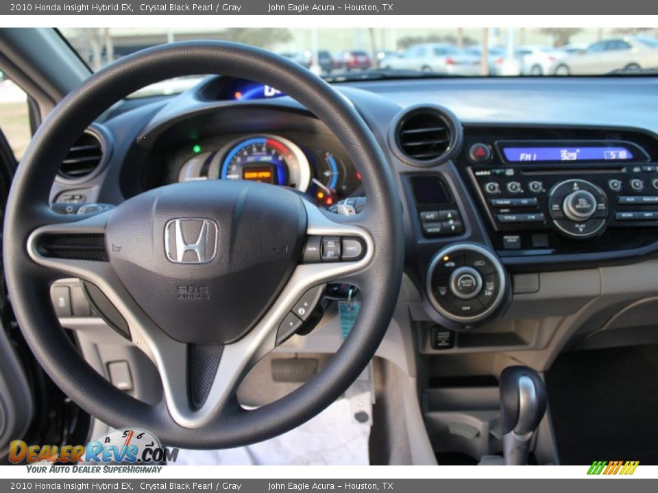 2010 Honda Insight Hybrid EX Crystal Black Pearl / Gray Photo #29