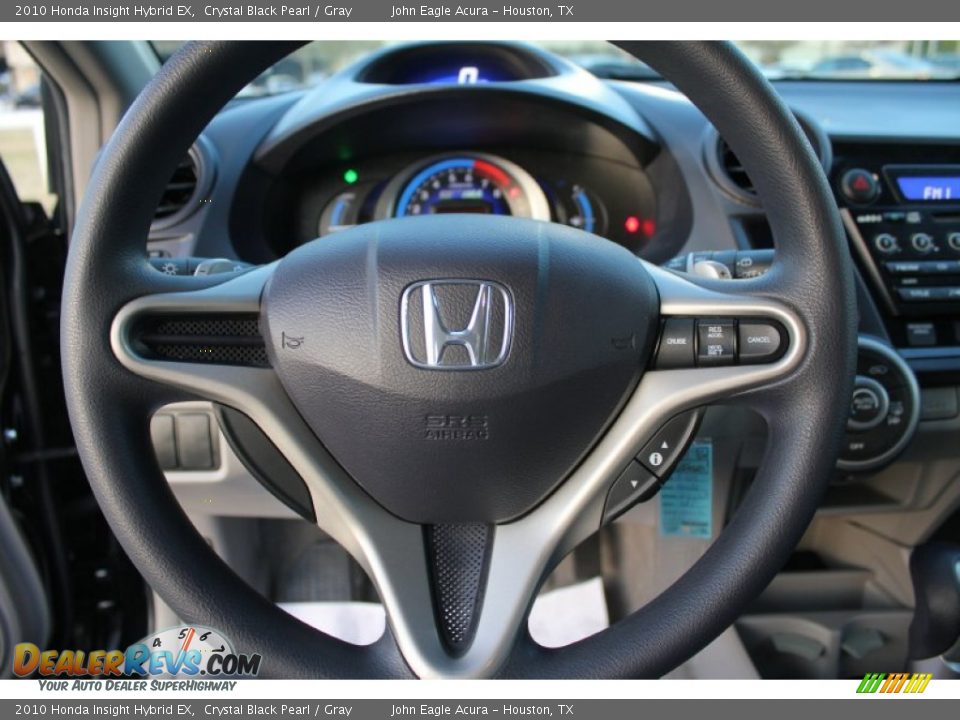 2010 Honda Insight Hybrid EX Crystal Black Pearl / Gray Photo #30