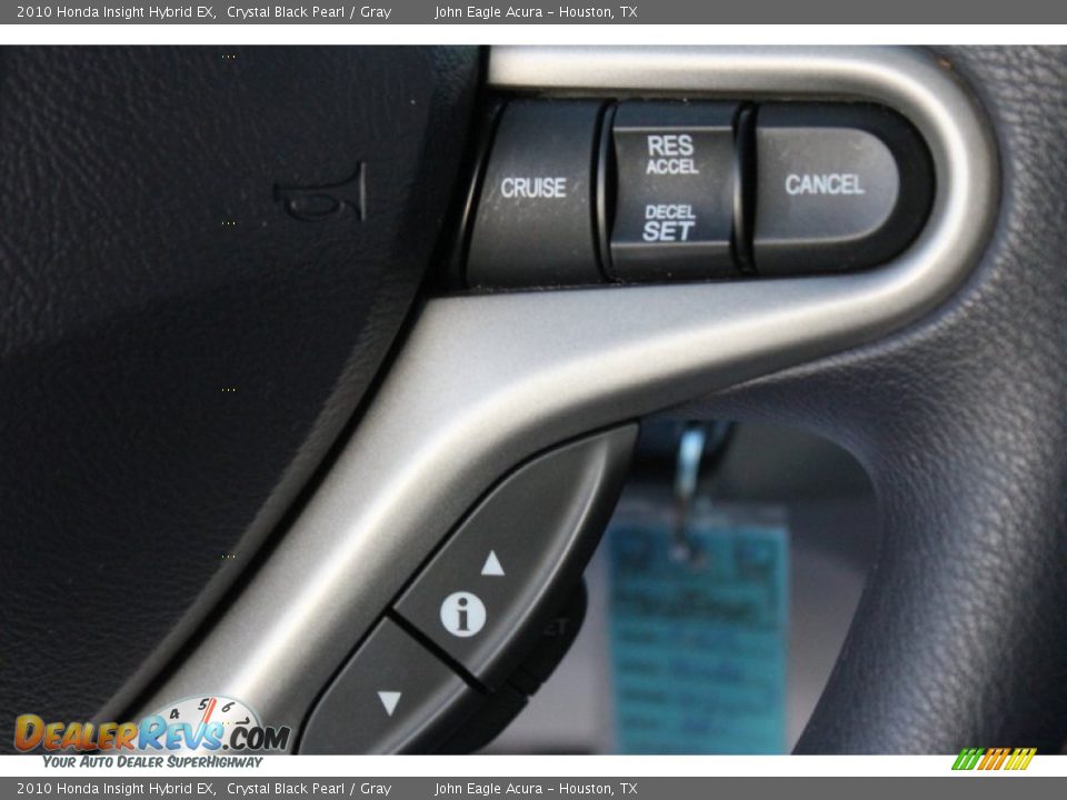 2010 Honda Insight Hybrid EX Crystal Black Pearl / Gray Photo #35