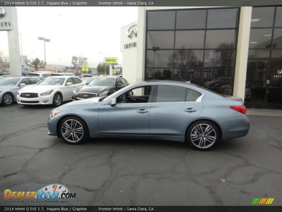 2014 Infiniti Q 50S 3.7 Hagane Blue / Graphite Photo #8