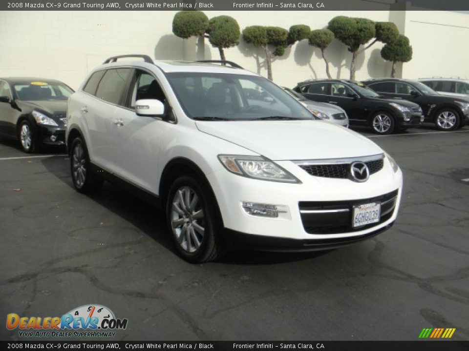 2008 Mazda CX-9 Grand Touring AWD Crystal White Pearl Mica / Black Photo #3
