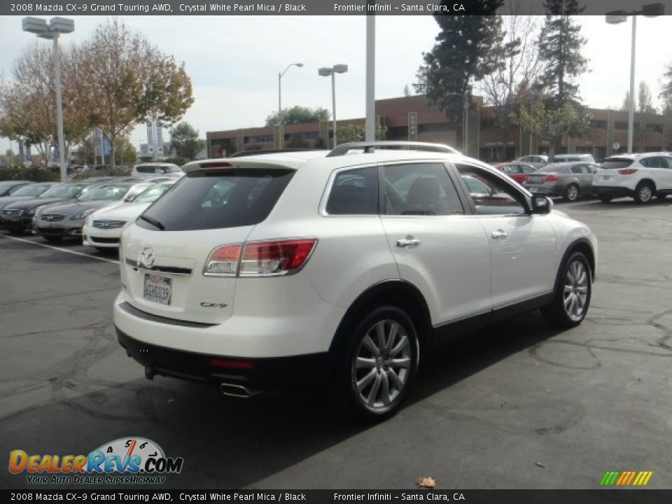 2008 Mazda CX-9 Grand Touring AWD Crystal White Pearl Mica / Black Photo #5