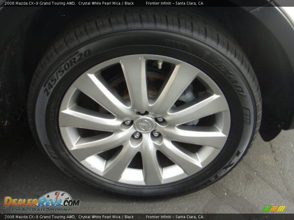 2008 Mazda CX-9 Grand Touring AWD Crystal White Pearl Mica / Black Photo #24