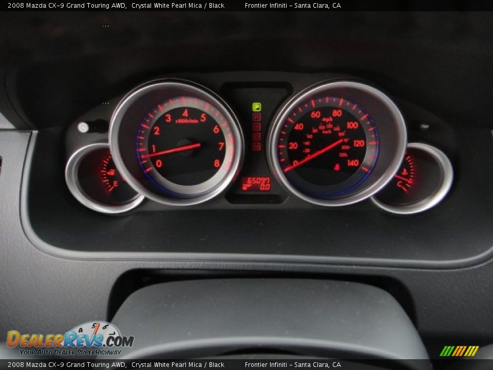 2008 Mazda CX-9 Grand Touring AWD Crystal White Pearl Mica / Black Photo #28