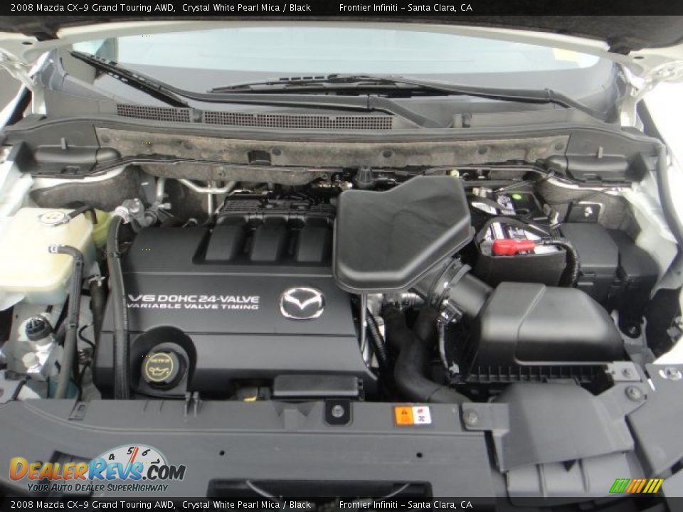 2008 Mazda CX-9 Grand Touring AWD Crystal White Pearl Mica / Black Photo #35