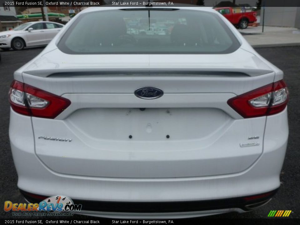 2015 Ford Fusion SE Oxford White / Charcoal Black Photo #4