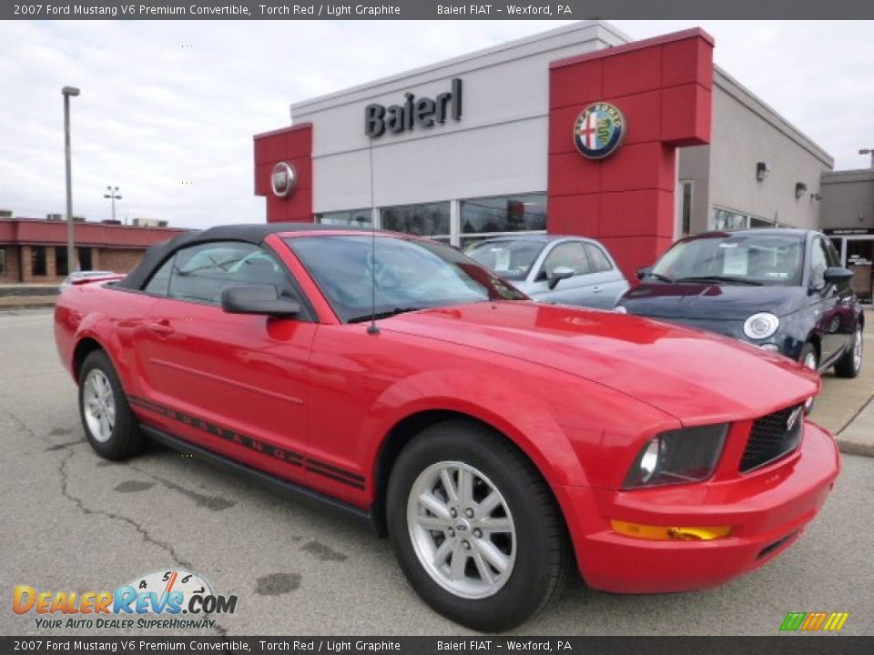 2007 Ford Mustang V6 Premium Convertible Torch Red / Light Graphite Photo #1