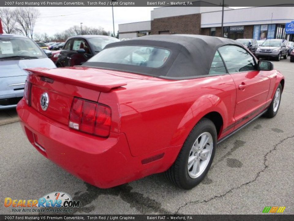 2007 Ford Mustang V6 Premium Convertible Torch Red / Light Graphite Photo #3