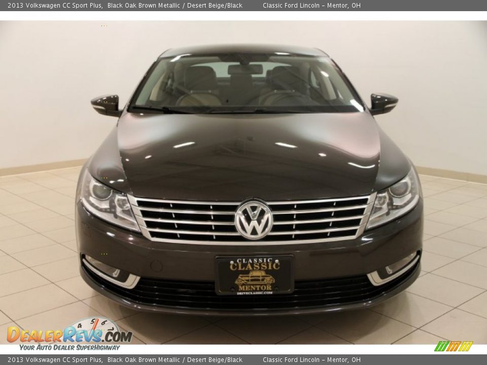 2013 Volkswagen CC Sport Plus Black Oak Brown Metallic / Desert Beige/Black Photo #2