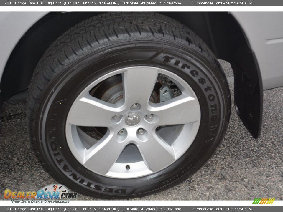 2011 Dodge Ram 1500 Big Horn Quad Cab Bright Silver Metallic / Dark Slate Gray/Medium Graystone Photo #17