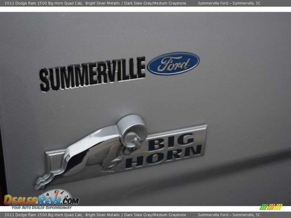 2011 Dodge Ram 1500 Big Horn Quad Cab Bright Silver Metallic / Dark Slate Gray/Medium Graystone Photo #19