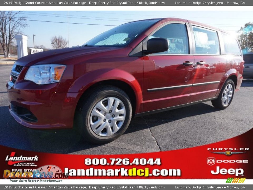 2015 Dodge Grand Caravan American Value Package Deep Cherry Red Crystal Pearl / Black/Sandstorm Photo #1