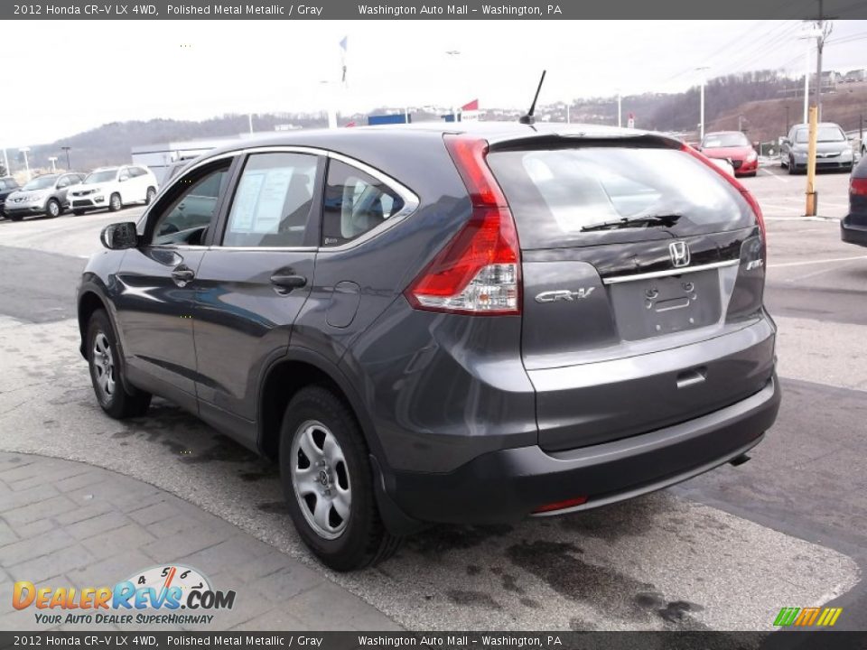 2012 Honda CR-V LX 4WD Polished Metal Metallic / Gray Photo #6