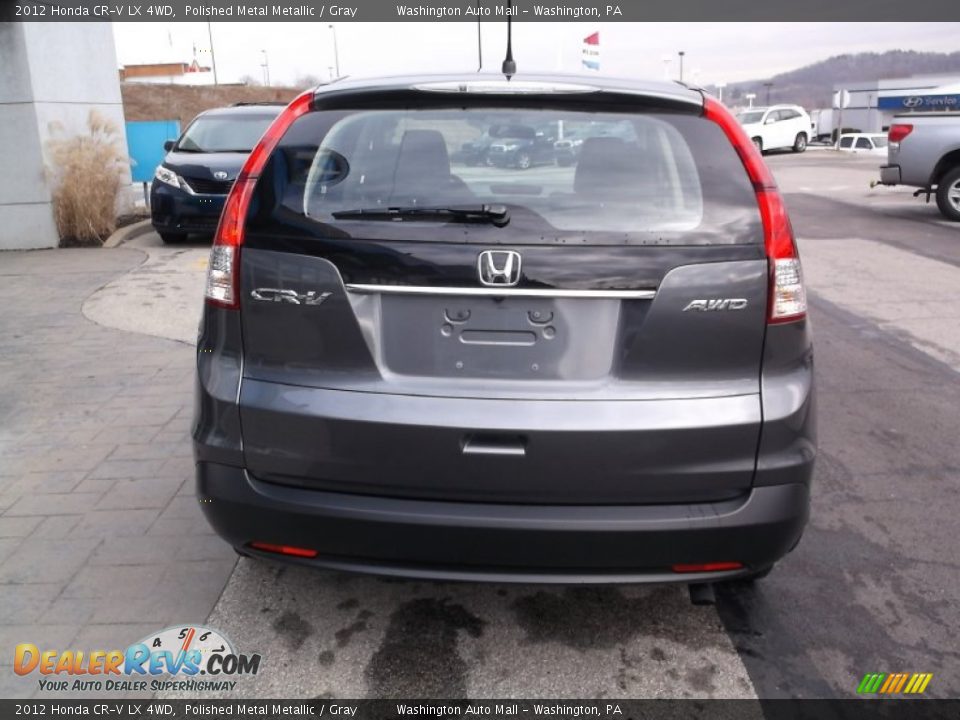 2012 Honda CR-V LX 4WD Polished Metal Metallic / Gray Photo #7