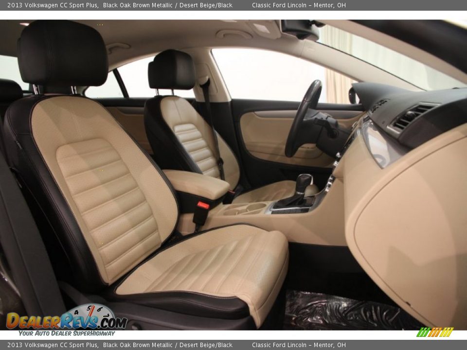 2013 Volkswagen CC Sport Plus Black Oak Brown Metallic / Desert Beige/Black Photo #19