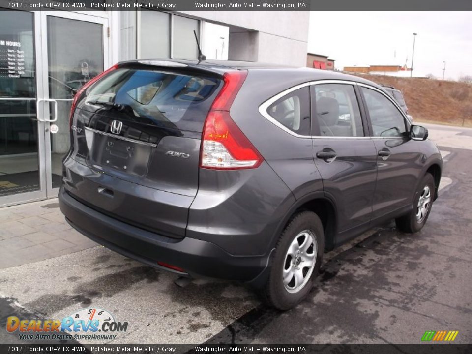 2012 Honda CR-V LX 4WD Polished Metal Metallic / Gray Photo #8