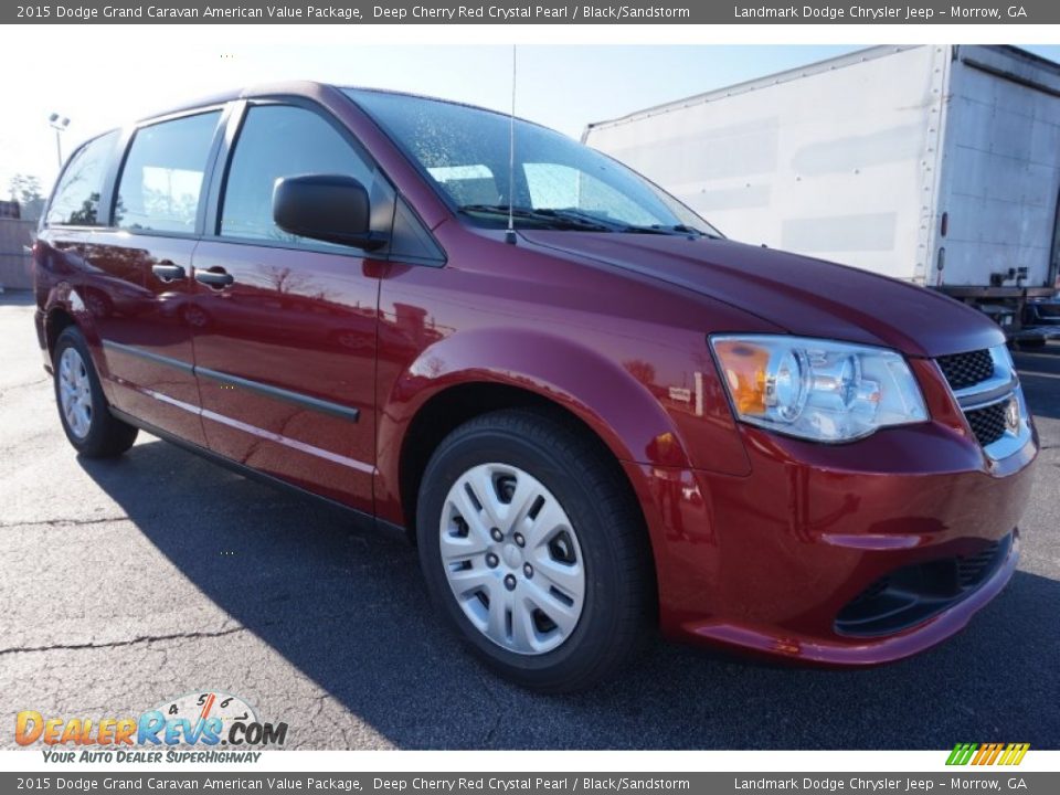 2015 Dodge Grand Caravan American Value Package Deep Cherry Red Crystal Pearl / Black/Sandstorm Photo #4