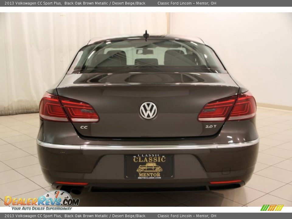 2013 Volkswagen CC Sport Plus Black Oak Brown Metallic / Desert Beige/Black Photo #22