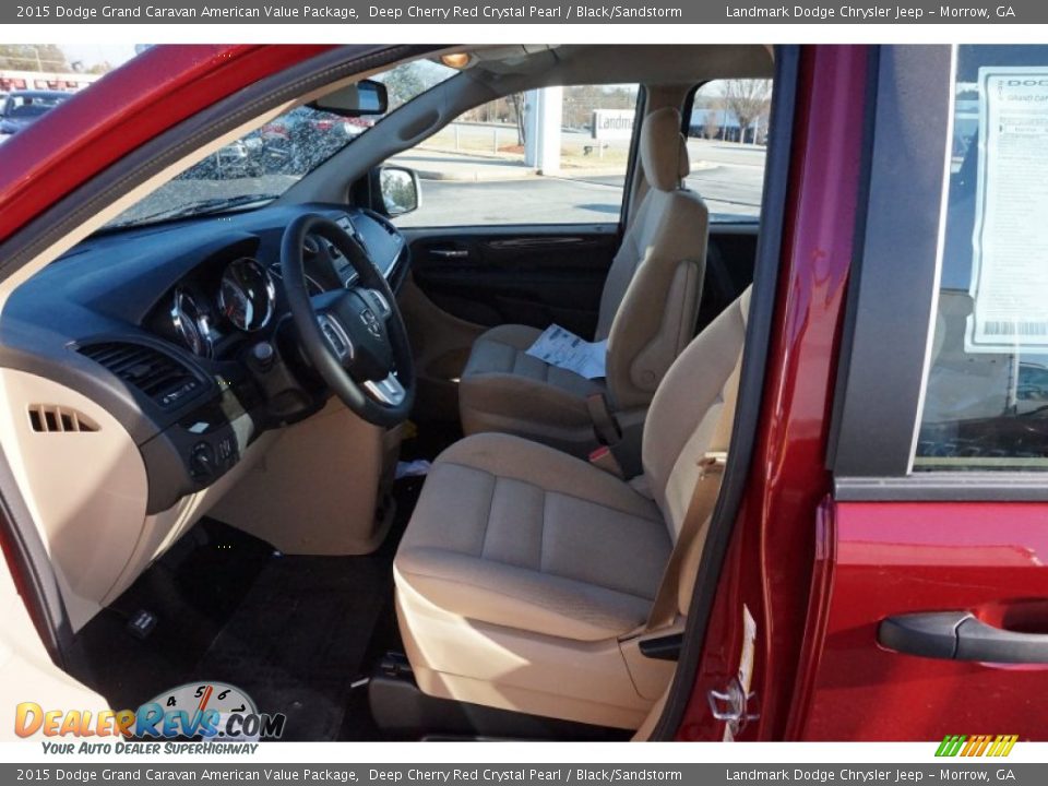2015 Dodge Grand Caravan American Value Package Deep Cherry Red Crystal Pearl / Black/Sandstorm Photo #6