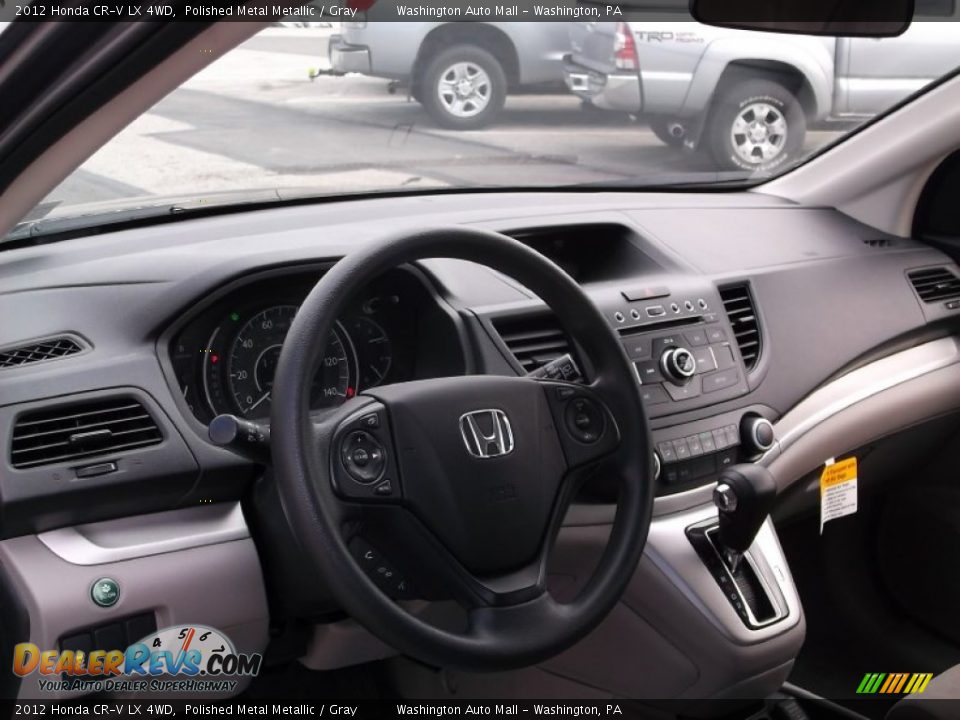 2012 Honda CR-V LX 4WD Polished Metal Metallic / Gray Photo #11