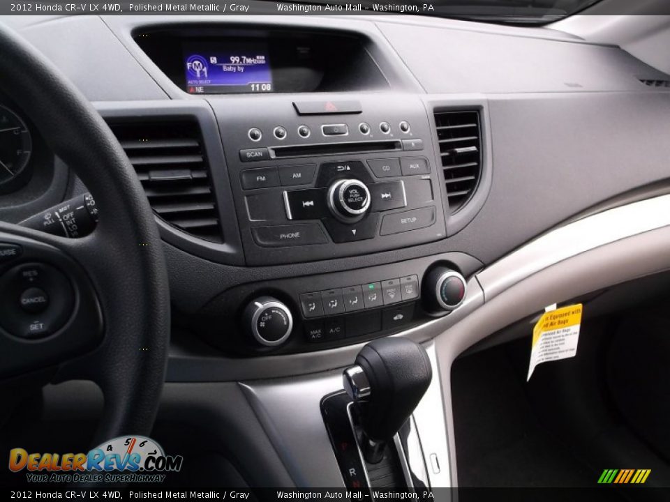 2012 Honda CR-V LX 4WD Polished Metal Metallic / Gray Photo #13
