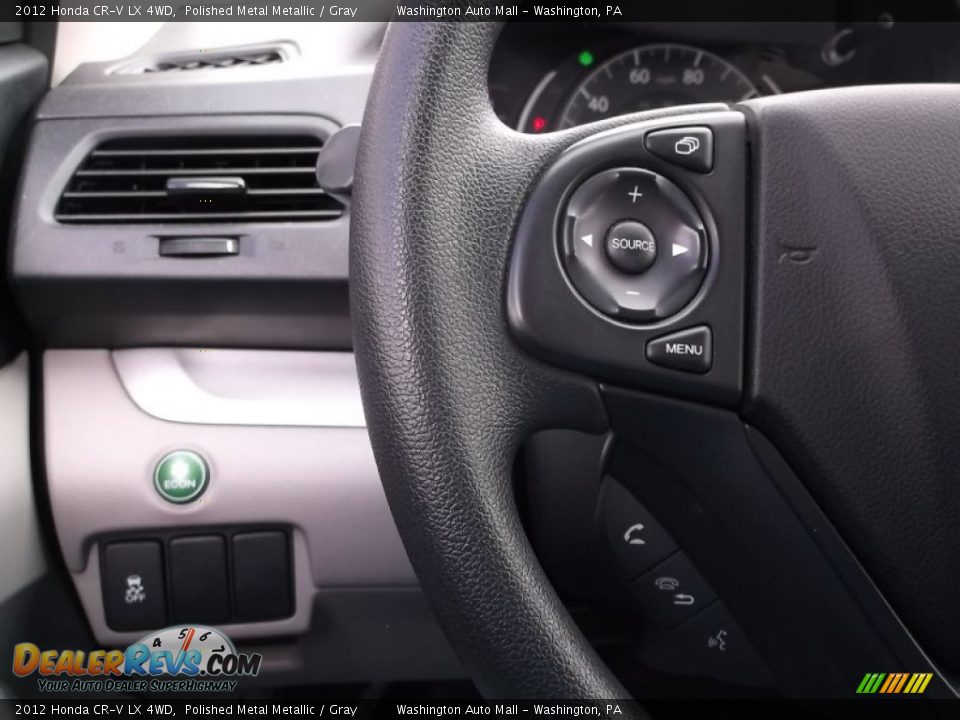 2012 Honda CR-V LX 4WD Polished Metal Metallic / Gray Photo #15