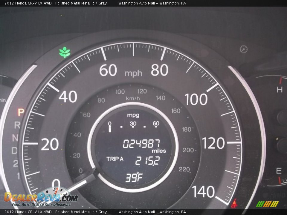 2012 Honda CR-V LX 4WD Polished Metal Metallic / Gray Photo #20