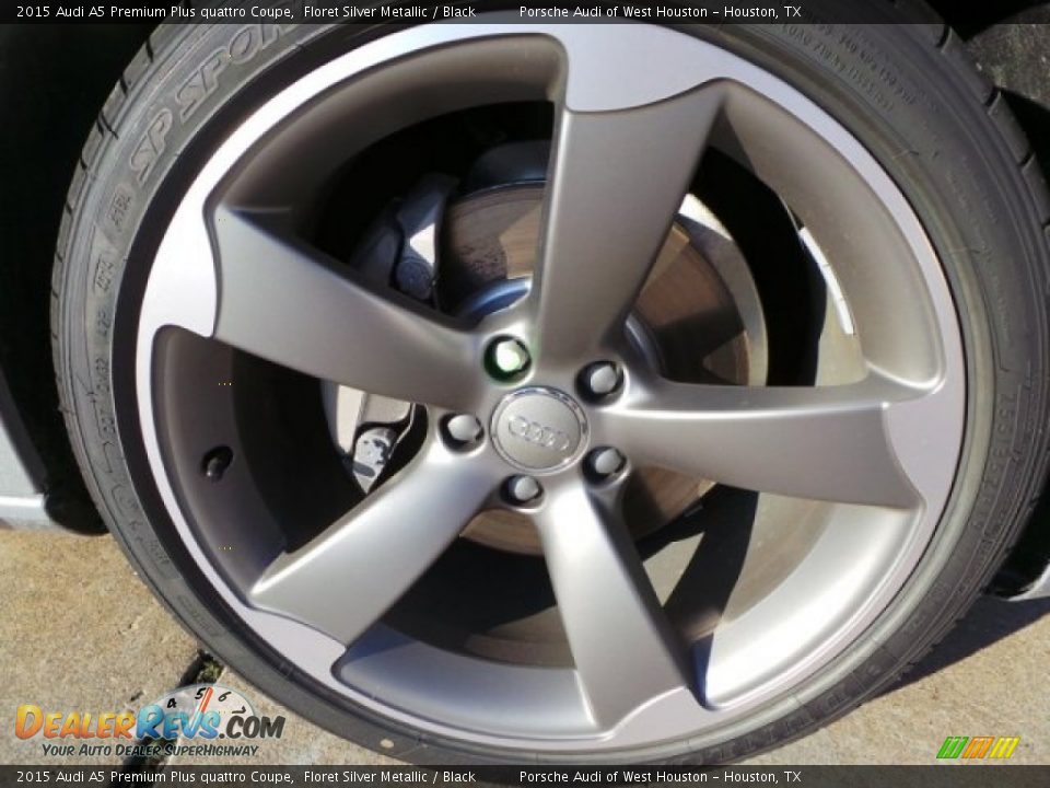 2015 Audi A5 Premium Plus quattro Coupe Floret Silver Metallic / Black Photo #6