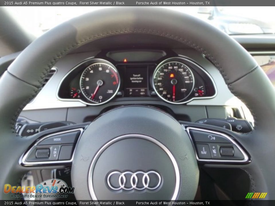 2015 Audi A5 Premium Plus quattro Coupe Floret Silver Metallic / Black Photo #20