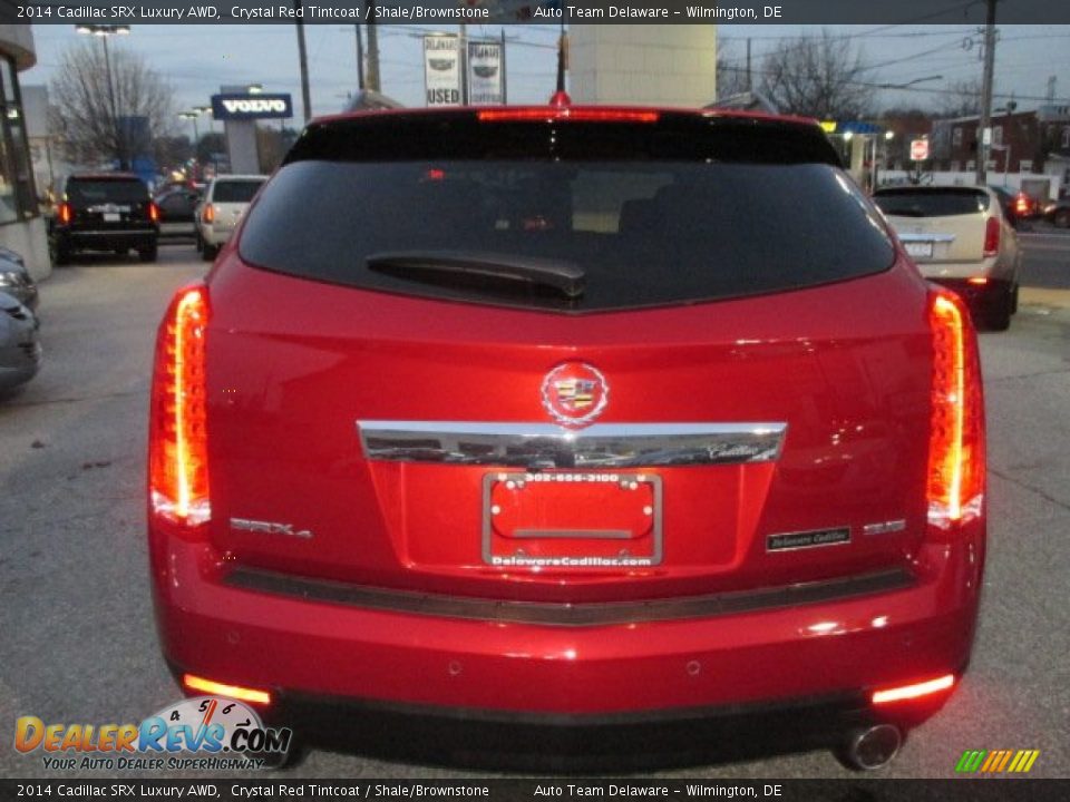 2014 Cadillac SRX Luxury AWD Crystal Red Tintcoat / Shale/Brownstone Photo #5