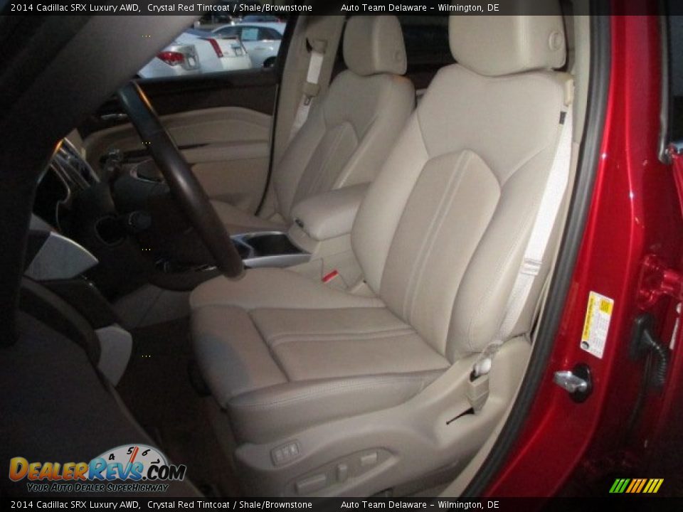 2014 Cadillac SRX Luxury AWD Crystal Red Tintcoat / Shale/Brownstone Photo #10