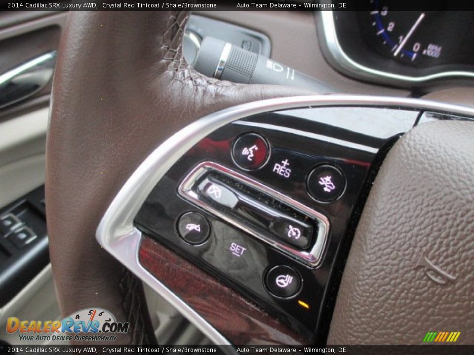 2014 Cadillac SRX Luxury AWD Crystal Red Tintcoat / Shale/Brownstone Photo #30