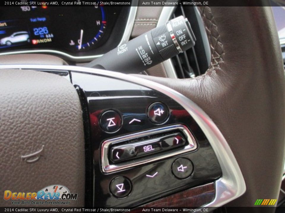 2014 Cadillac SRX Luxury AWD Crystal Red Tintcoat / Shale/Brownstone Photo #31