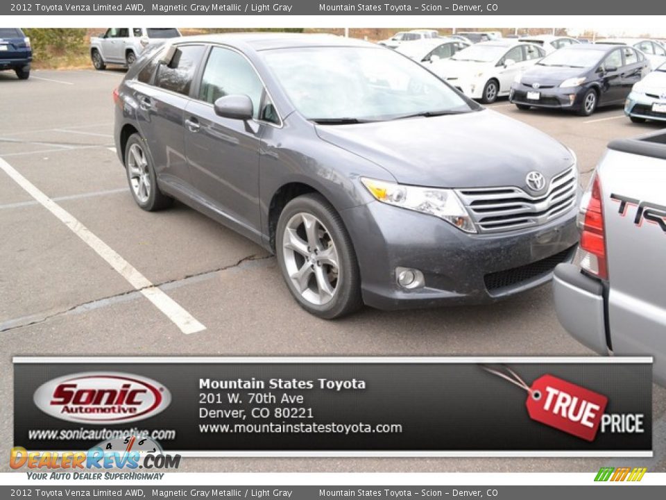 2012 Toyota Venza Limited AWD Magnetic Gray Metallic / Light Gray Photo #1