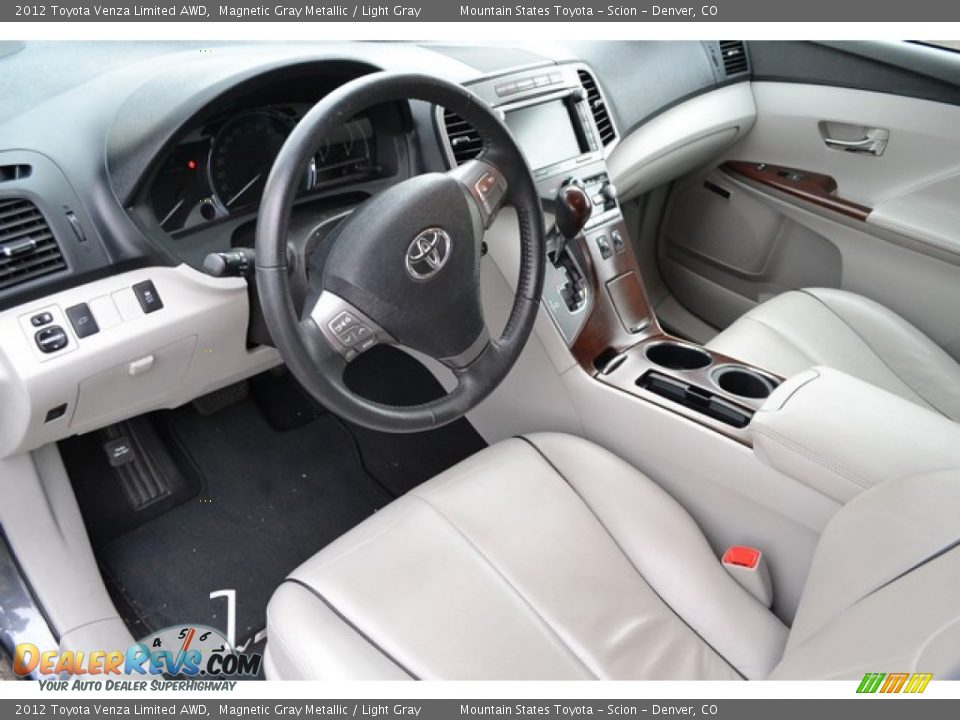 Light Gray Interior - 2012 Toyota Venza Limited AWD Photo #5