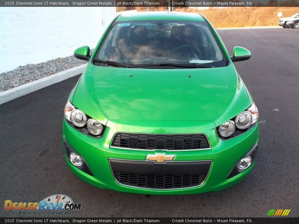 2015 Chevrolet Sonic LT Hatchback Dragon Green Metallic / Jet Black/Dark Titanium Photo #5