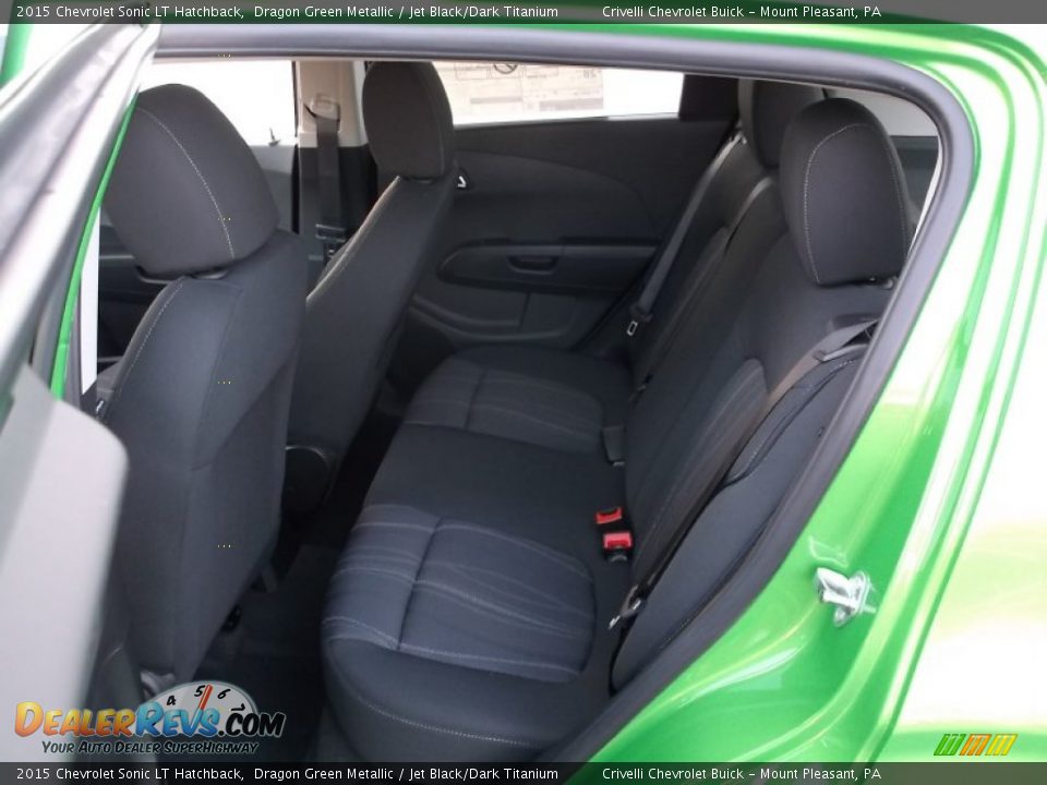2015 Chevrolet Sonic LT Hatchback Dragon Green Metallic / Jet Black/Dark Titanium Photo #18