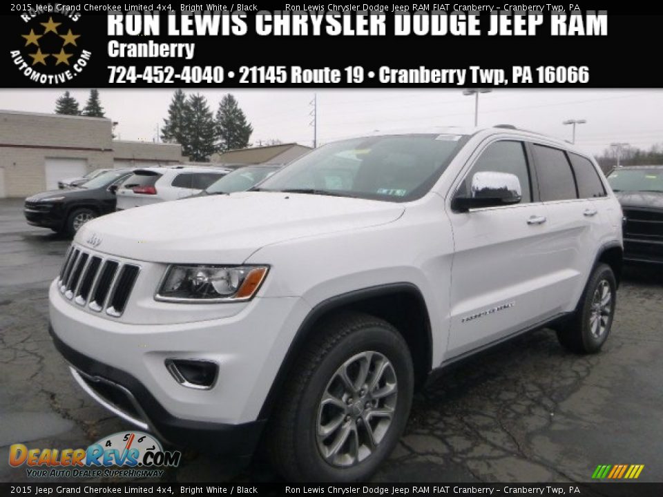 2015 Jeep Grand Cherokee Limited 4x4 Bright White / Black Photo #1