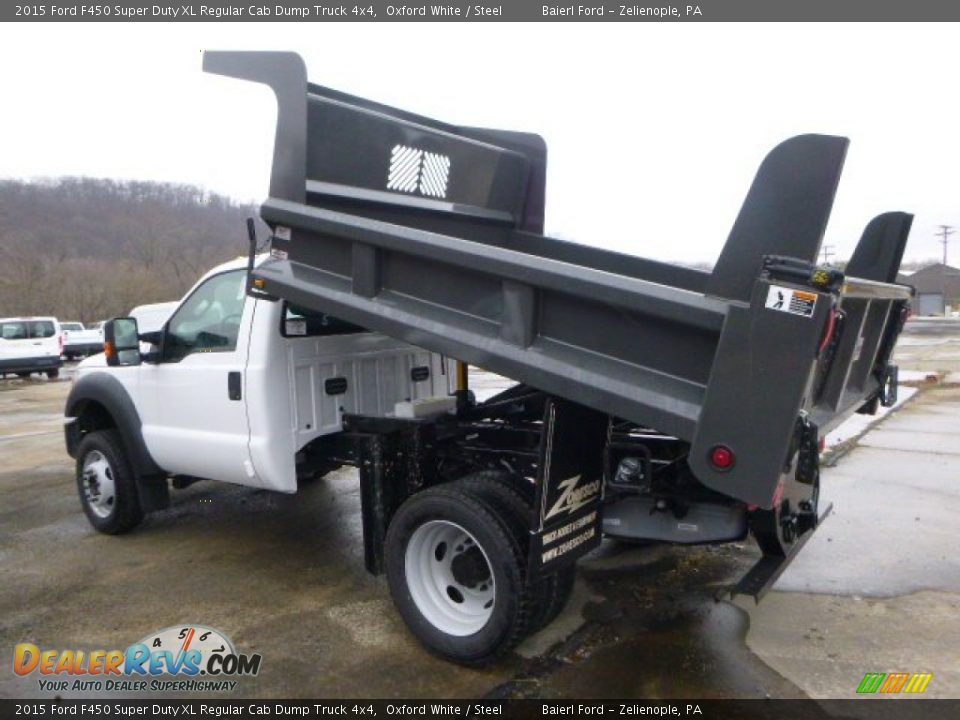 2015 Ford F450 Super Duty XL Regular Cab Dump Truck 4x4 Oxford White / Steel Photo #6