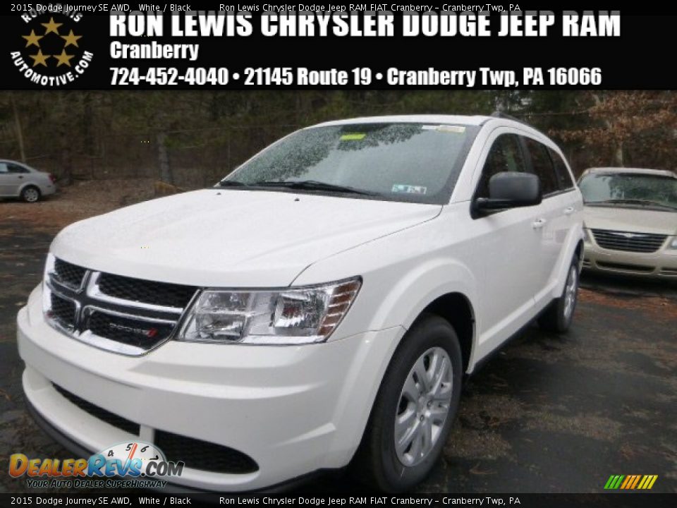 2015 Dodge Journey SE AWD White / Black Photo #1