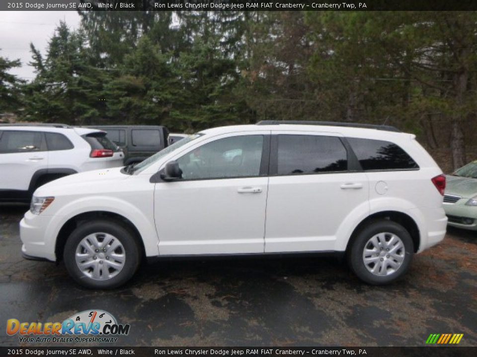 2015 Dodge Journey SE AWD White / Black Photo #2