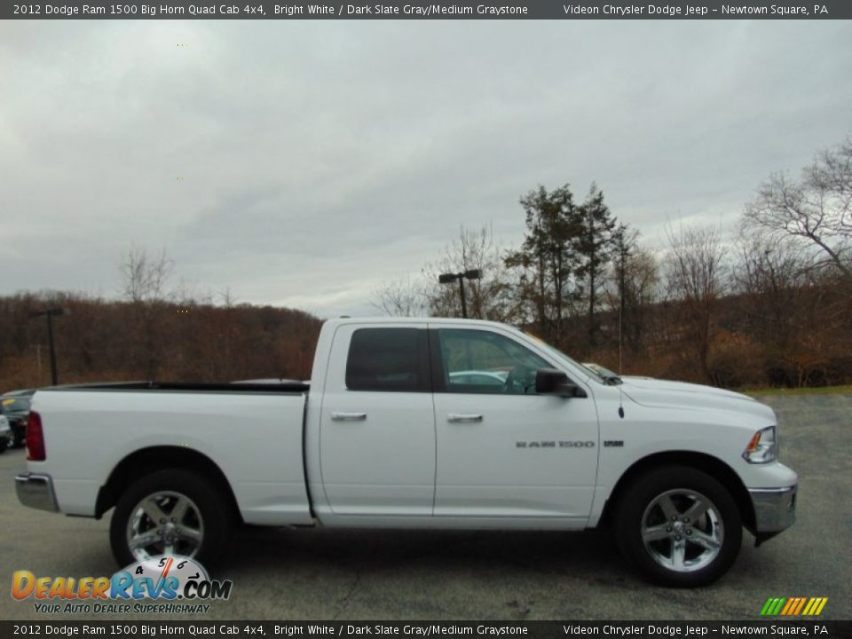 2012 Dodge Ram 1500 Big Horn Quad Cab 4x4 Bright White / Dark Slate Gray/Medium Graystone Photo #2