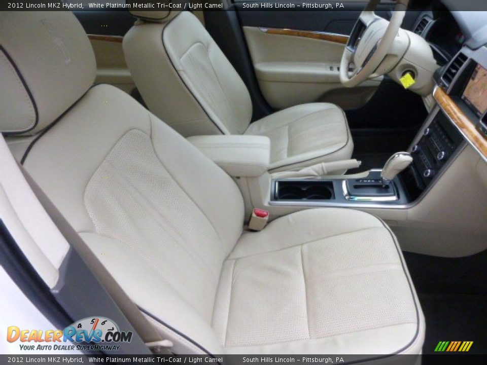 2012 Lincoln MKZ Hybrid White Platinum Metallic Tri-Coat / Light Camel Photo #10