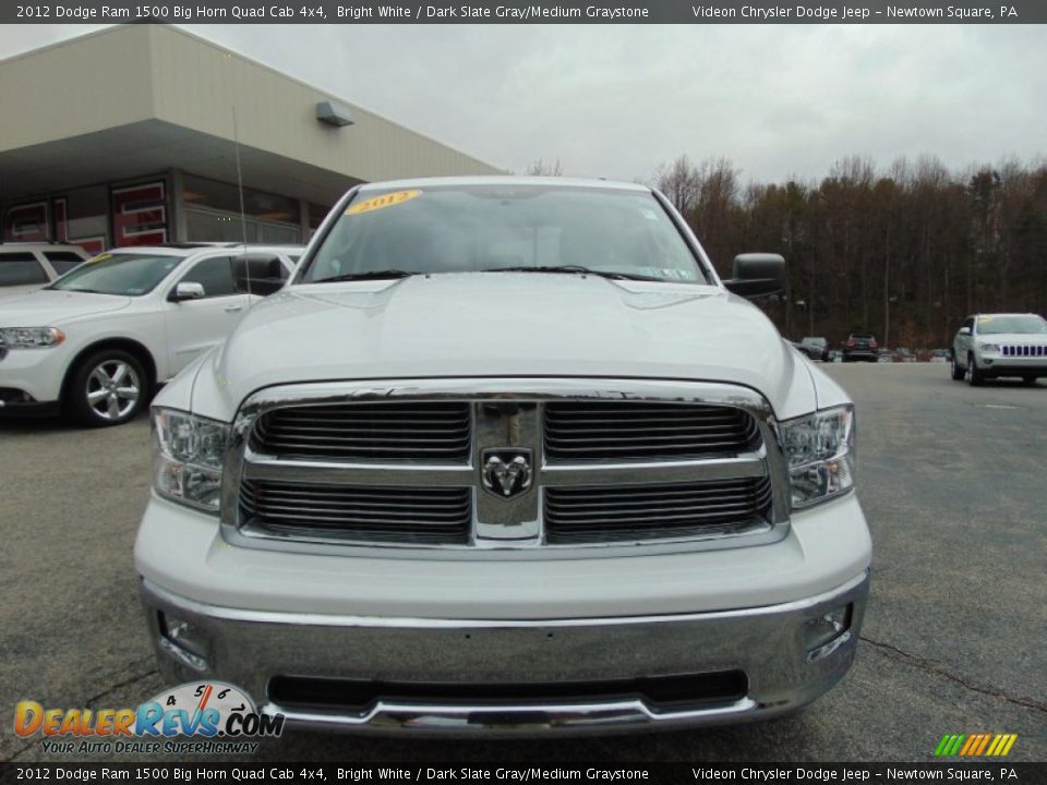 2012 Dodge Ram 1500 Big Horn Quad Cab 4x4 Bright White / Dark Slate Gray/Medium Graystone Photo #8