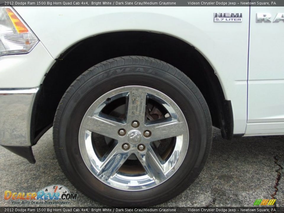 2012 Dodge Ram 1500 Big Horn Quad Cab 4x4 Bright White / Dark Slate Gray/Medium Graystone Photo #10