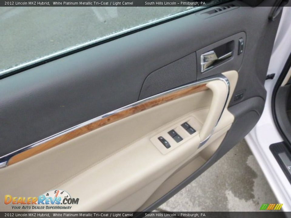 2012 Lincoln MKZ Hybrid White Platinum Metallic Tri-Coat / Light Camel Photo #17