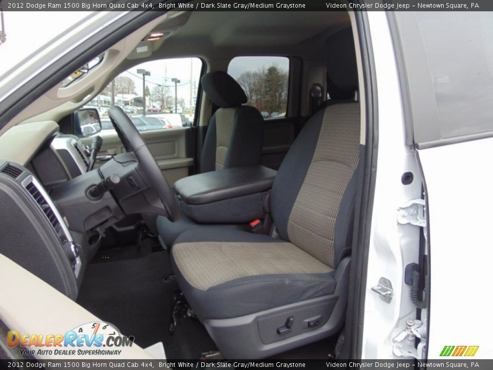 2012 Dodge Ram 1500 Big Horn Quad Cab 4x4 Bright White / Dark Slate Gray/Medium Graystone Photo #14