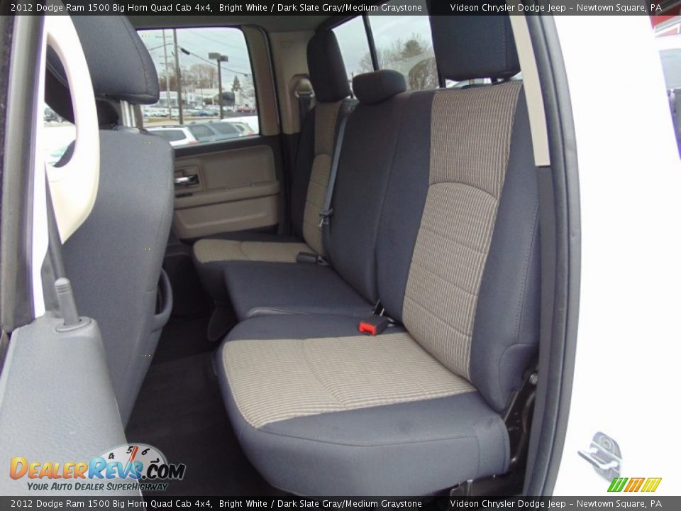 2012 Dodge Ram 1500 Big Horn Quad Cab 4x4 Bright White / Dark Slate Gray/Medium Graystone Photo #19