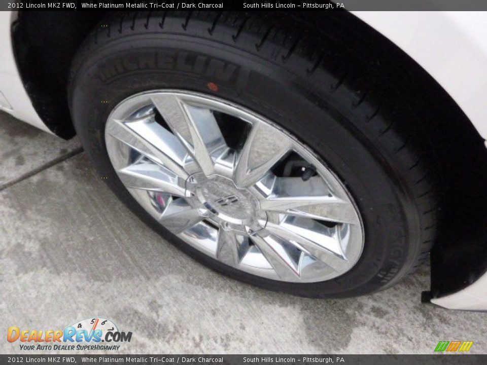 2012 Lincoln MKZ FWD White Platinum Metallic Tri-Coat / Dark Charcoal Photo #9