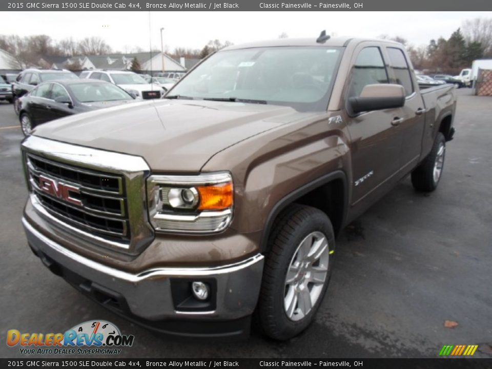 2015 GMC Sierra 1500 SLE Double Cab 4x4 Bronze Alloy Metallic / Jet Black Photo #1